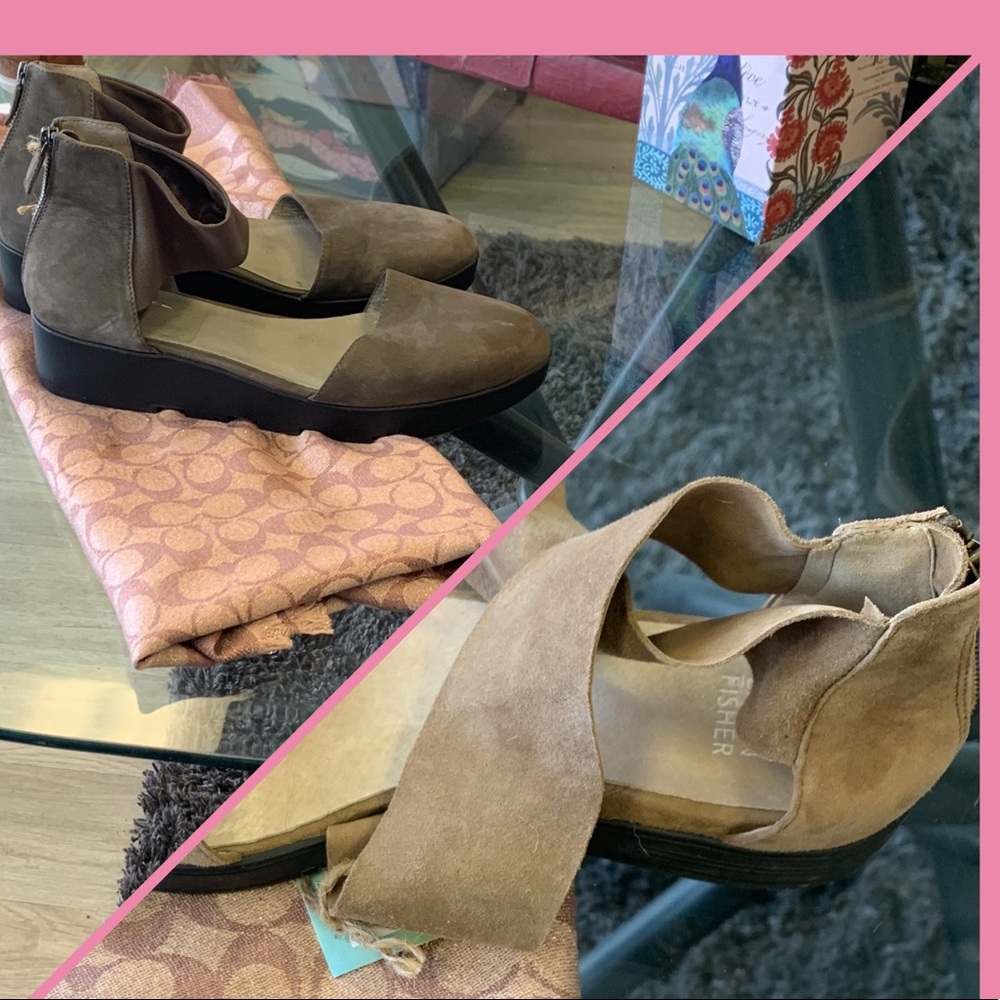 Eileen Fischer - 9 or 10, Suede Platforms